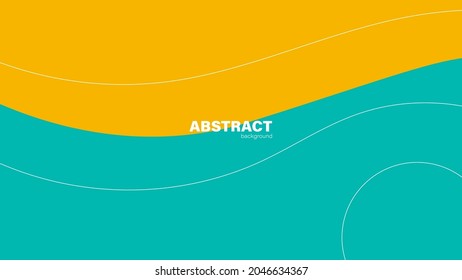 Resumen de forma de fluido verde y amarillo fondo moderno con espacio de copia, vector