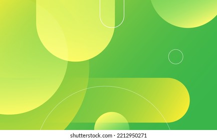 Resumen de fondo geométrico verde y amarillo. Vector Eps10
