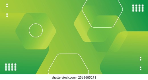 Abstract Green and yellow geometric background. Dynamic shapes composition and elements. Modern design in Eps10 vector illustration