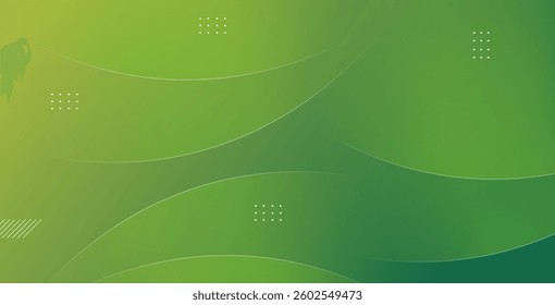 Abstract green and yellow gradient background with dynamic shapes, offering a vibrant and modern design for creative projects.