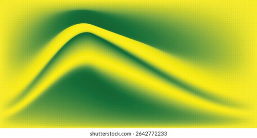 Abstract green and yellow gradient background. Vector illustration. Beautifully wavy