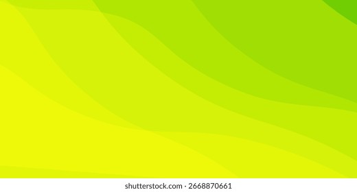 Fondo amarillo verde Abstractas del degradado con las Formas suaves de la onda para el diseño moderno