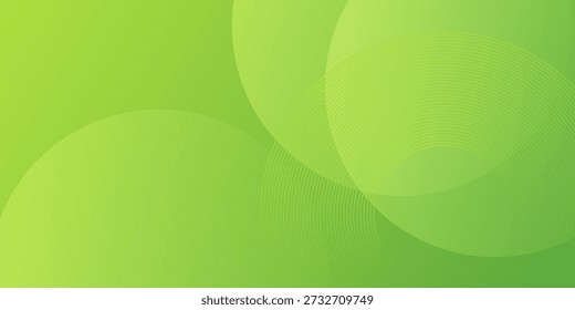 Fundo de gradiente verde e amarelo abstrato com linhas de círculo. Panfleto moderno vibrante movimento líquido negócios liso legal elegante