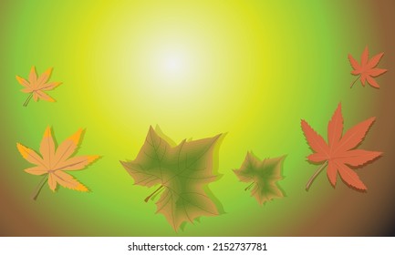 Abstract green yellow gradient brown background illustration leaf shape nature conservation concept design vector eps-10