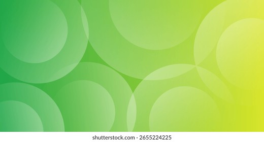 Abstractas verde y amarillo gradiente círculos de fondo digital