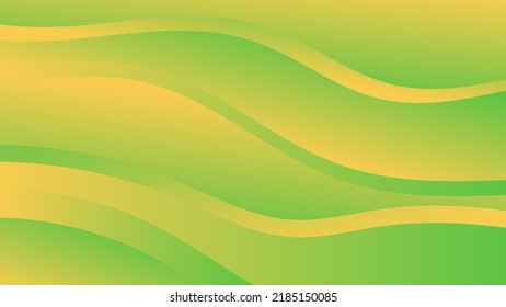 abstract green and yellow gradient color background with wavy pattern for modern graphic design element