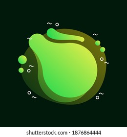 Abstract Green and Yellow Gradient Liquid Banner Template
