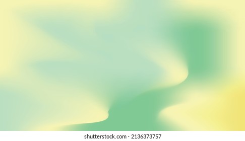 Abstract green and yellow gradient soft multicolored background. vector horizontal design.