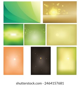 Abstract green  and yellow light ray on light green background. You can use for ad, poster, template, business presentation. Vector illustration