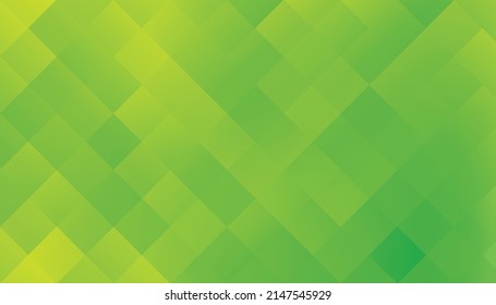 Abstract green and yellow mosaic background, Floor texture square vector pattern gradient. Minimal geometric dynamic shapes composition.
