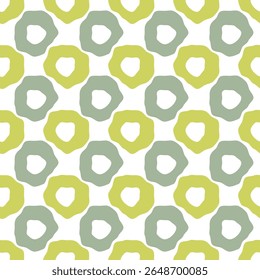 Patrón orgánico verde y amarillo Abstractas