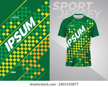 abstract green and yellow shirt sport jersey mockup template design