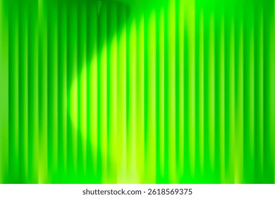 Abstract green, yellow stripped gradient background, glowing fractal glass backdrop. Elegant fluid blur texture with iridescent neon lights for presentation, poster, product display