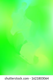 Abstract green and yellow watercolor background, painted vector illustration like sea waves. Watercolor gradient pattern with thin wavy border lines, vector painting. Abstract colorful oil paints.