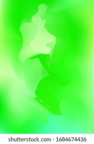 Abstract green and yellow watercolor background, painted vector illustration like sea waves.  Abstract colorful oil paints.