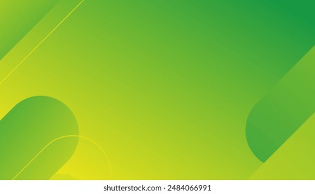 Abstrakter grüner und gelber Wellenhintergrund. Dynamische Schallwelle. Designelement. Vektorillustration