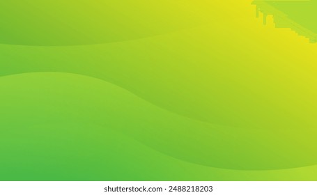 Fondo de onda verde y amarillo Abstractas. Composición de Formas dinámicas. Se utiliza para decorar anuncios, publicaciones, Vector Eps10
