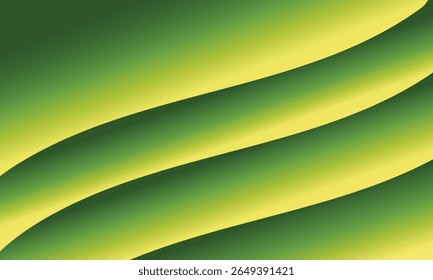 Abstract green and yellow wave background design