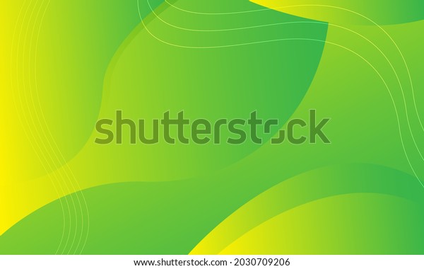 Abstract Green Yellow Wave Background Dynamic Stock Vector (Royalty ...