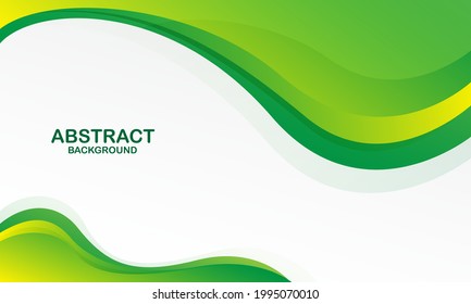 Abstract green and yellow waves background. Eps10 vector