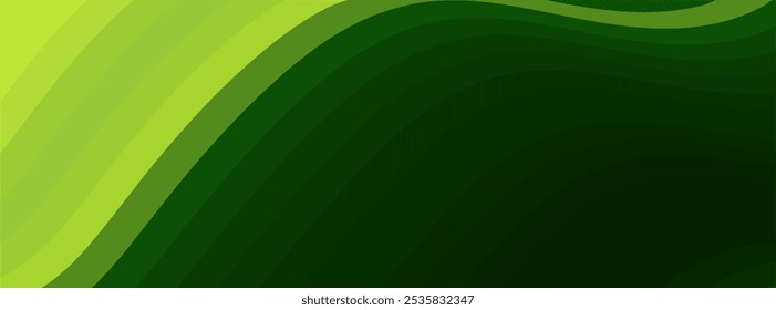 Abstract green and yellow wavy background.