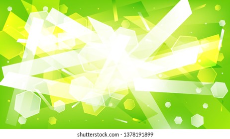 Abstract Green Yellow and White Background