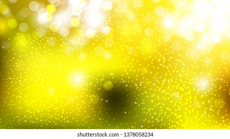 Abstract Green Yellow and White Defocused Lights Background