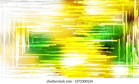 Abstract Green Yellow and White Random Lines Background Vector Art