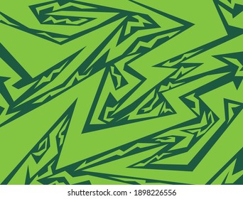 Abstract green zigzag pattern background
