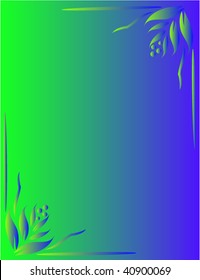 Abstract green-blue frame