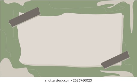 abstract green.green background and paper.Torn paper design element and texture