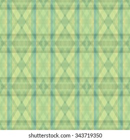 Abstract greenish seamless background with geometric ornament. Vector graphic pattern