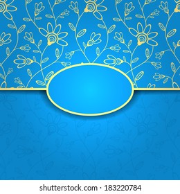 Abstract greeting card, background with decorative flowers