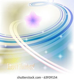 Abstract greeting card with Christmas holidays. Vector