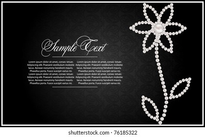 abstract greeting card with flower