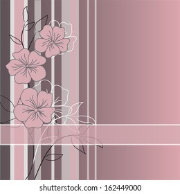 Abstract greeting card or invitation with floral background. Wedding card .