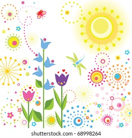 Abstract greeting postcard