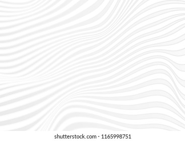 Abstract grey 3d curved waves refraction geometric background. Vector tech design