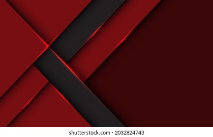 Abstract grey arrow geometric shadow direction on deep red with blank space design modern futuristic creative background vector illustration.
