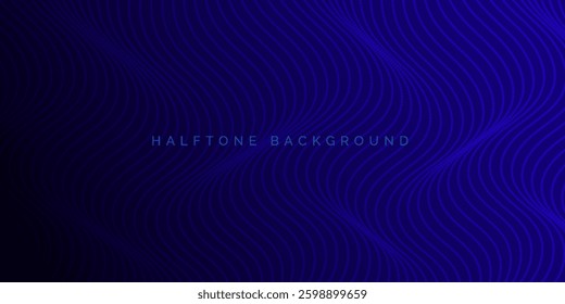 Abstract grey background with 3D Halftone Wave Effect.  Digital future technology concept. vector illustration.