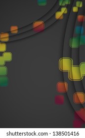 abstract grey background with colorful rectangles
