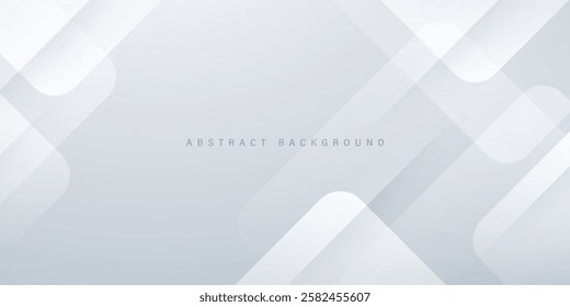 Abstract grey background design with creative transparent shape elements. Vector for banner, business, presentation, website.