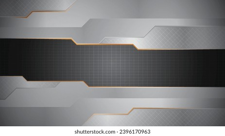 abstract grey background of display futuristic sci fi line overlay backdrop vector