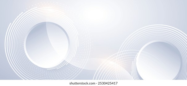 Abstract grey background with dynamic circle lines.