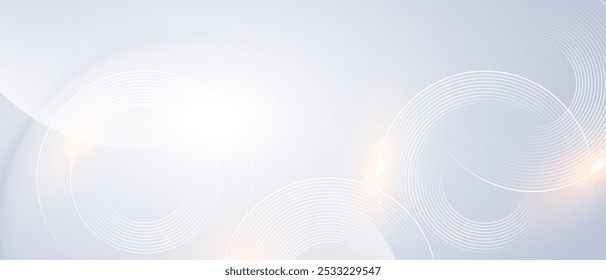 Abstract grey background with dynamic circle lines. 