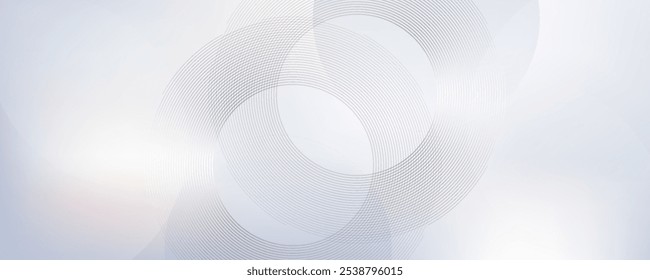 Abstract grey background with dynamic circle lines. eps 10