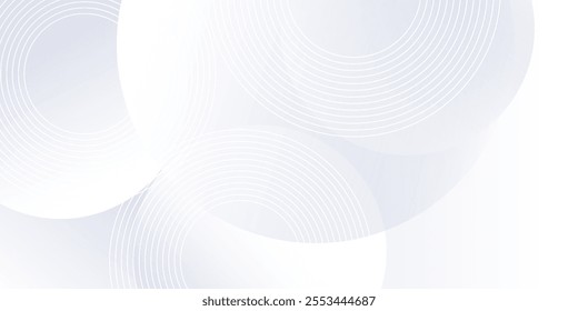 Abstract grey background with dynamic circle lines. vector