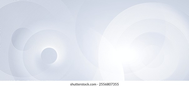 Abstract grey background with dynamic circle lines.