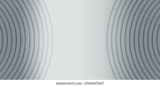 Abstract grey background with dynamic circle lines