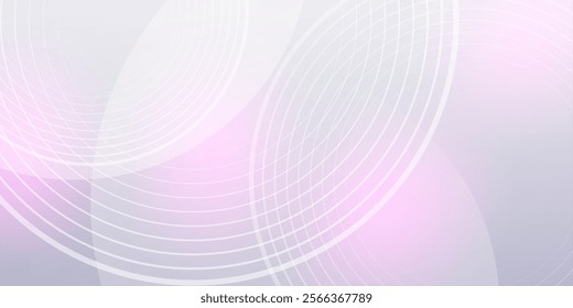 Abstract grey background with dynamic circle lines. Futuristic technology concept.